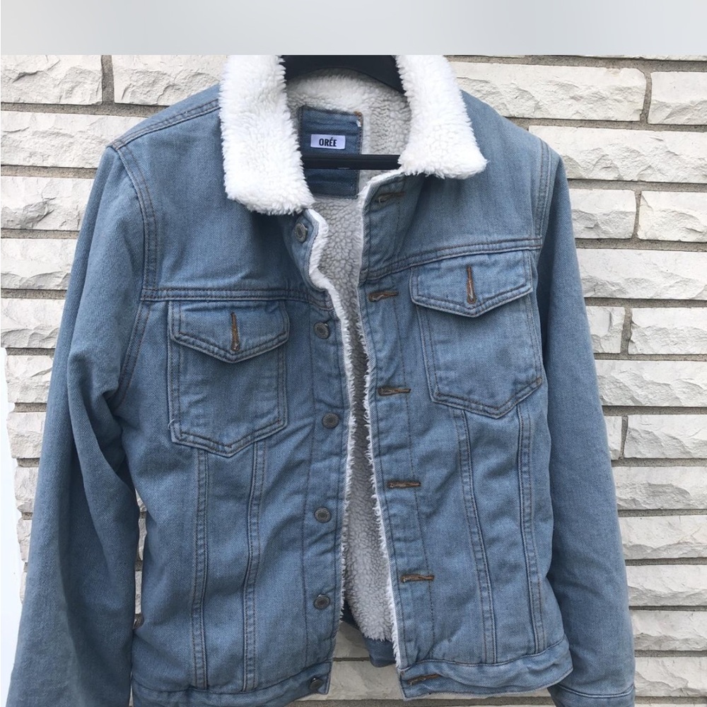 Denim Jacket with Sherpa Lining